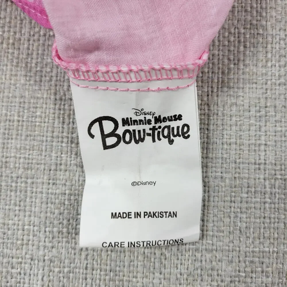 Disney Minnie Mouse Pillowcases Standard Pink Bow-tique Crochet Trim Set of 2